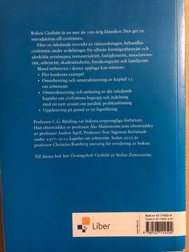 Civilrätt och Civilrätt Övningsbok av Christina Ramberg och Stefan Zetterström