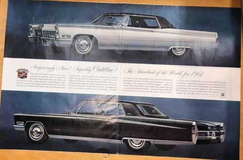 Tidningsutdrag 1967 Cadillac Coupe de Ville & Fleetwood Brougham