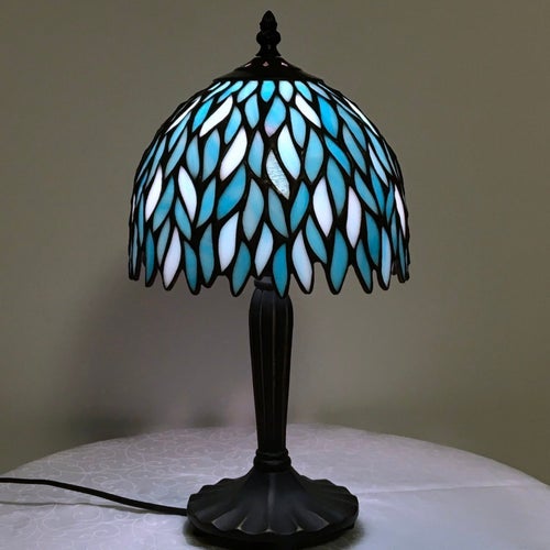 Stained Glass Table Lamp "Winter"