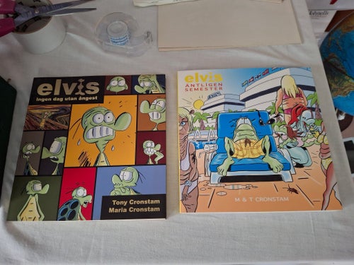 2 x seriealbum Elvis av Tony Cronstam och Maria Cronstam