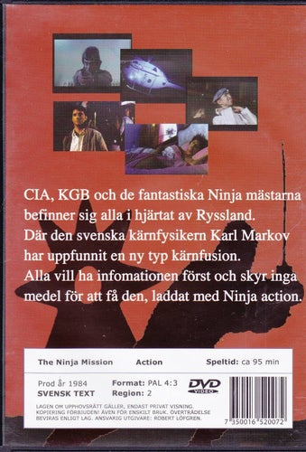 DVD / The Ninja Mission / Mats Helge / Hanna Pola / Fint skick