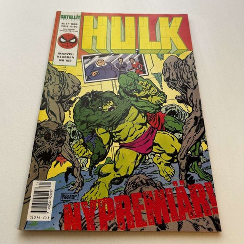 Hulk nr 1 1989, förstanr, oläst toppex! VF+