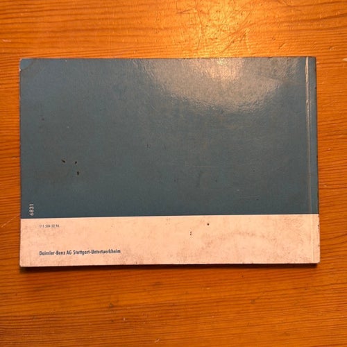 INSTRUKTIONSBOK MERCEDES W110 W111 220 220 S