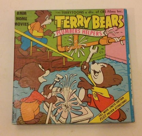 Super8 film: Terry Bears i Plumbers Helpers. Färg och ljud