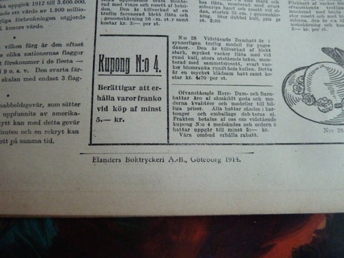 TIDSFÖRDRIF, 1914, PÅSK, TIDNING