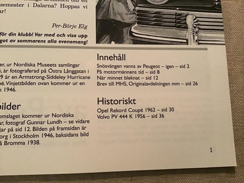 MOTORHISTORISKT MAGASIN NR 2 2002 OPEL REKORD,VOLVO PV 444,FÄRGBILDER FRÅN FÖRR