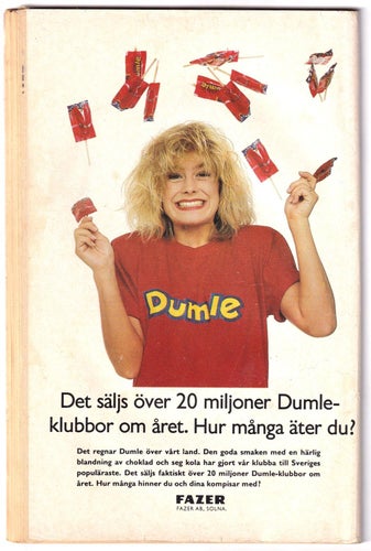Serie Magasinet 1988-21 Pernilla Wahlgren Reklam