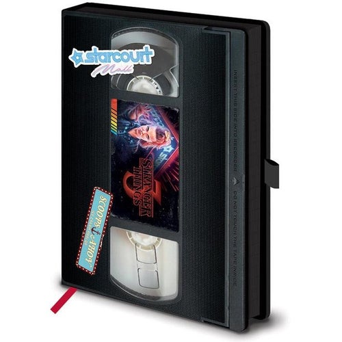 STRANGER THINGS S3 VHS PREMIUM A5 ANTECKNINGSBOK Merchandise Merch 80s Retro