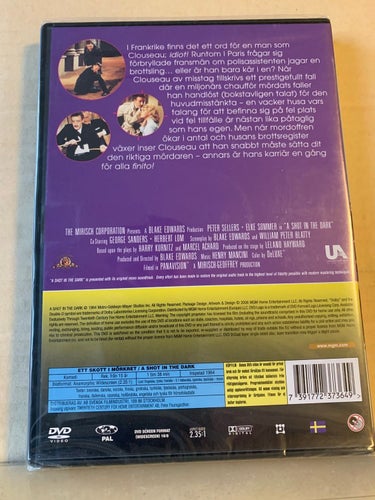 Skott i mörkret, INPLASTAD, Dvd