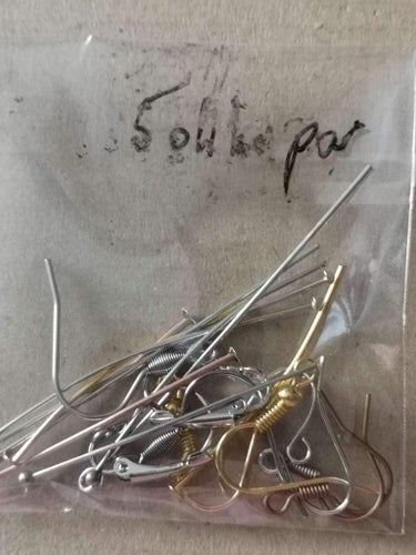 5 par "gör det själv" örhänge incl. hattnålar.