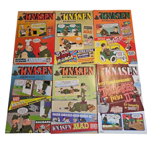 Knasen 12 st serietidningar – paket 1984-85