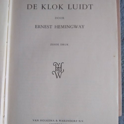 FÖR VEM KLOCKAN KLÄMTAR av Ernest Hemingway, sjätte upplagan