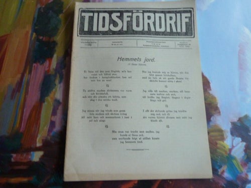 TIDSFÖRDRIF, 1914, HEMMETS JORD, TIDNING