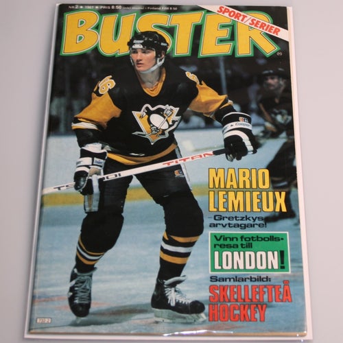 Buster - 1987 - NR 2 - Mario Lemieux, Poster Skellefteå hockey