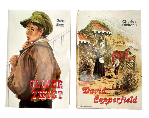 2 BÖCKER - Charles Dickens, Oliver Twist & David Copperfield