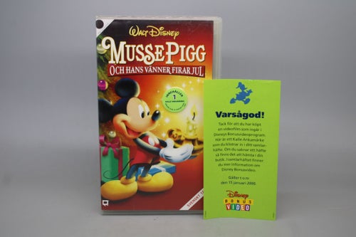 Musse Pigg och hans vänner firar jul inkl Kalle Ankamärke - VHS