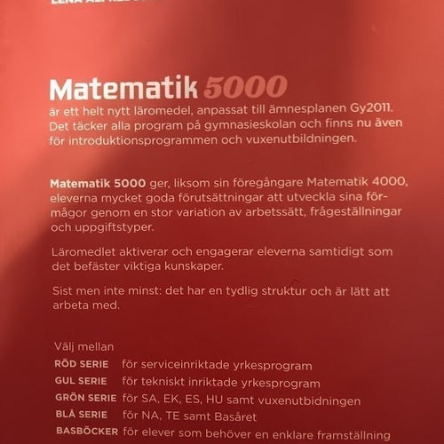 Matematik 5000 av Lena Alfredsson, Patrik Erixon, Hans Heikne