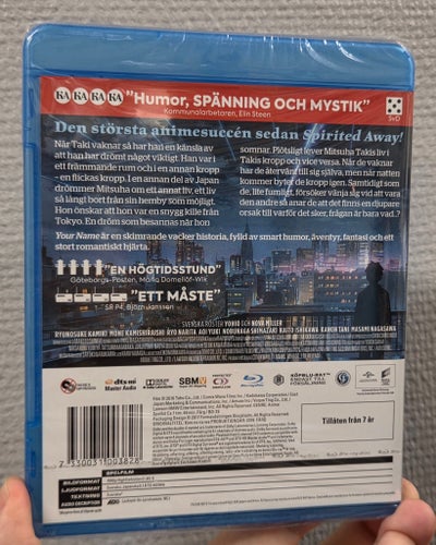 Your Name. (2016) INPLASTAD Blu-ray Svenskt tal/text