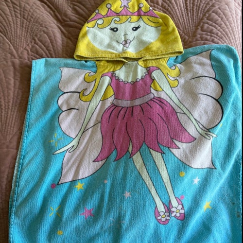 Flerfärgad badponcho