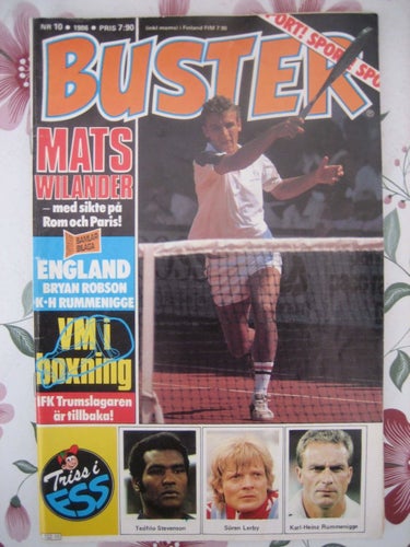Buster Nr:10-1986 (Mats Wilander, Rudolf Povarnitsyn, Igor Paklin)
