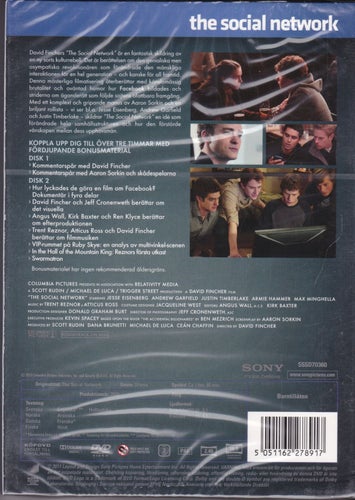 DVD / The Social Network / 2-disc / Collector´s Edition / Ny & Inplastad