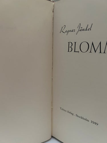 Blommor av Ragnar Jändel, bok, Very Fine plus