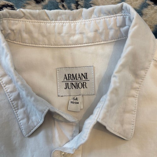 Armani Junior vit skjorta 5 år 112 cm