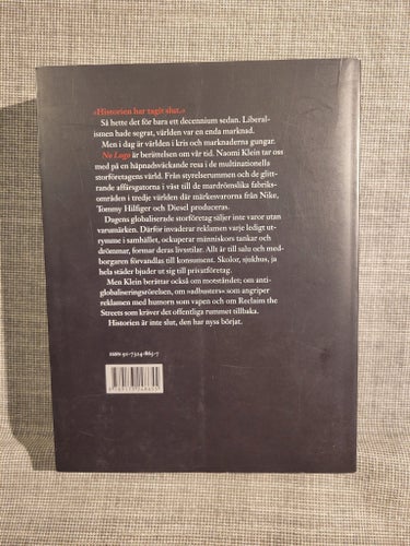 No Logo: Märkena, marknaden, motståndet av Naomi Klein, 2000