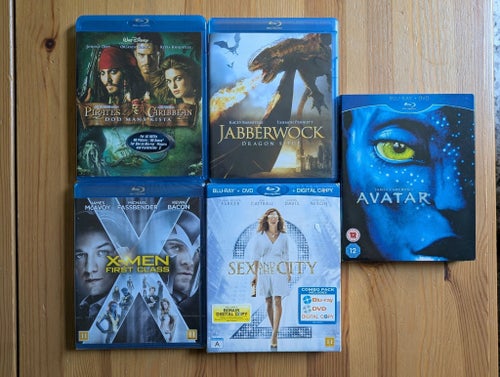 Blu-ray paket 5 filmer