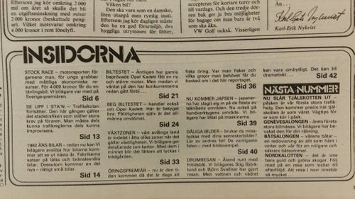 Vi bilägare nr 6 1981: Opel Kadett 1,3 + beg, Daihatsu Charade