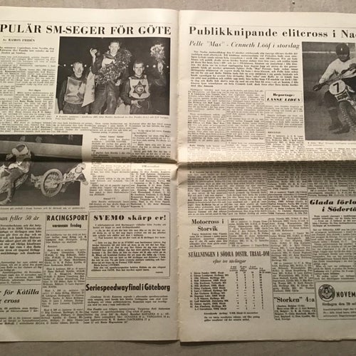 RACINGSPORT NR 13 1965 SPEEDWAY,MOTOCROSS,TIBBLIN,RONNIE PETERSON GO KART,