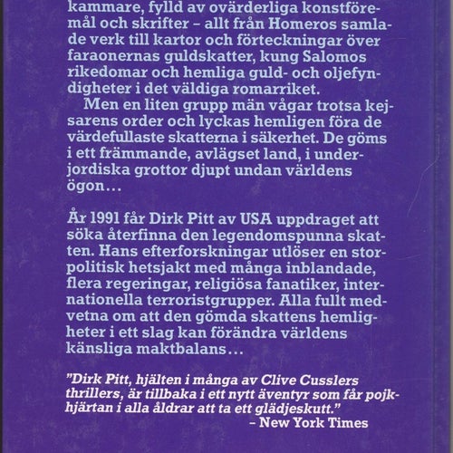 Clive Cussler / Den Gömda Skatten / Dirk Pitt / Kartonnage / Fint skick