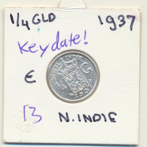 1/4 Gulden from 1937, Netherlands Indies