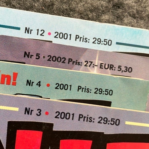 Ernie tidningar 3 st 2001 & 1 st 2002