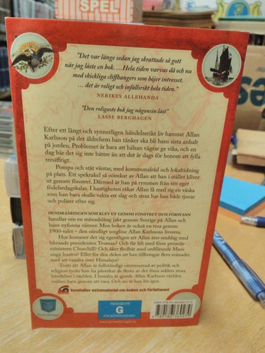 hundraåringen som klev ut genom fönstret och försvann. bok, Very Fine plus