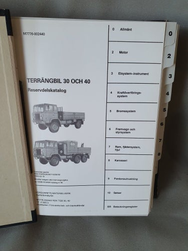 SCANIA TERRÄNGBIL 30/40 RESERVDELSKATALOG, från 1992, Ny, NOS