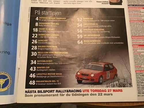 RALLY & RACING NR 3 2013 RALLY SWEDEN,FORMEL 1,KARTING,KONGSVINGER NORCART,