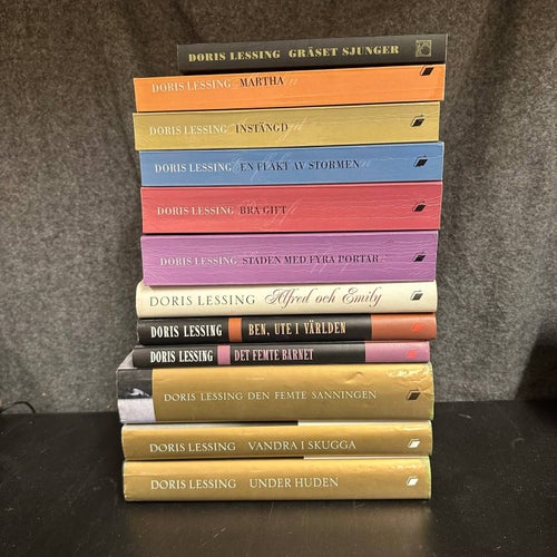 12 böcker av Doris Lessing - Martha, Instängd, Bra gift, Bokpaket