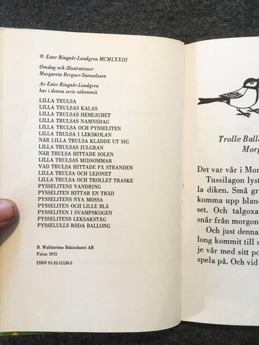Pysse Lulls röda ballong. Retro barnbok. Wahlströms Teddy