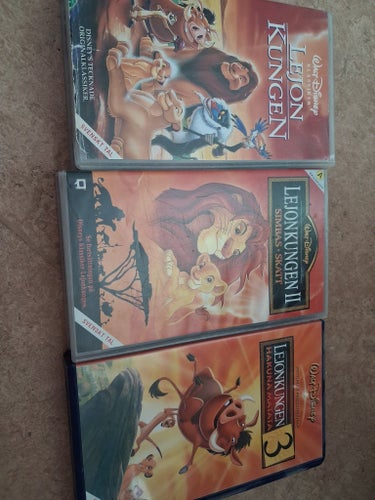 Lejonkungen I, II och III (VHS)