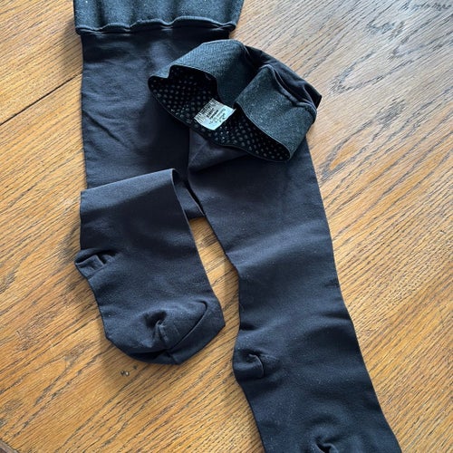 Nya svarta kompressionsstrumpor, Jobst Opaque, storlek XL