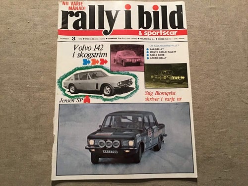 RALLY I BILD NR 3 1972 KAK RALLYT,,RALLY BORE,ARCTIC,JOGINDER SINGH,VOLVO 142,