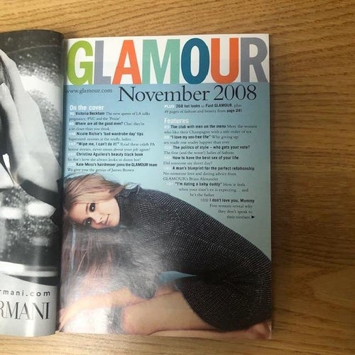 GLAMOUR Magazine November 2008 - Victoria Beckham Front Cover