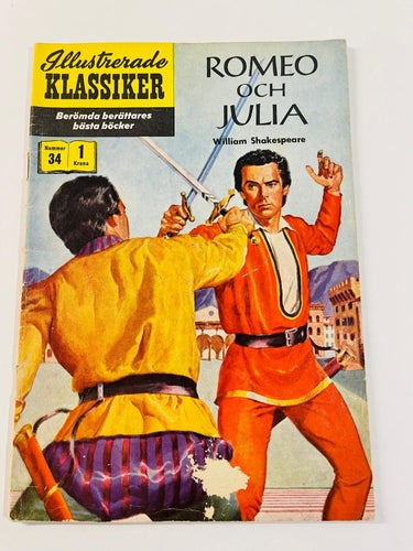 Illustrerade Klassiker Nr 34 , Första Utgåva !