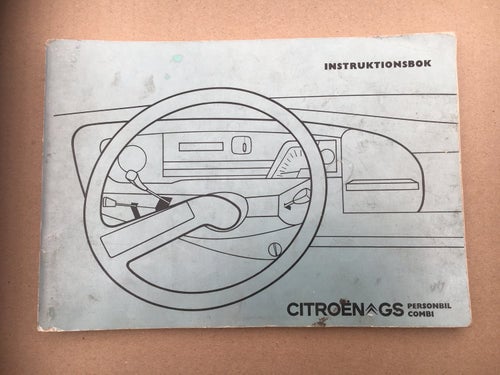Instruktionsbok CITROEN GS Personbil Combi