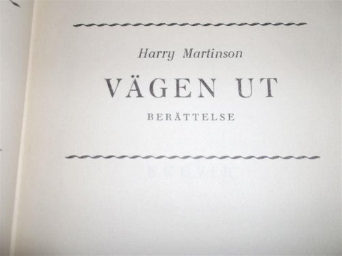 Vägen ut - Harry Martinson 1951