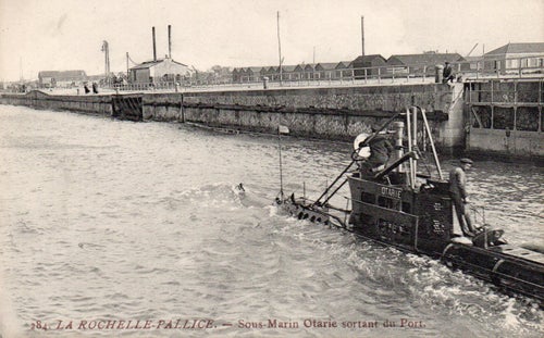 Vy Kort La Rochelle-Pallice Ubåt Sjölejon Nr 7620