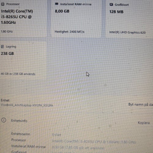 ASUS VivoBook 15 X512FA Bärbar Dator