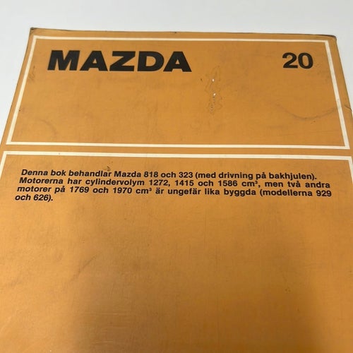 MAZDA 818 323 bakhjulsdrift REPARATIONSHANDBOK