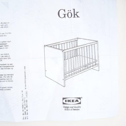 Babysäng GÖK Ikea 3 nivåer komplett med madrass och sängskydd mm.